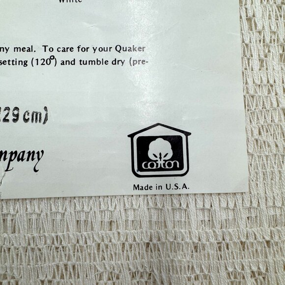 Quaker Lace Tablecloth Barcelona 70x90 Oval/Oblong Natural Made In USA - Picture 5 of 13